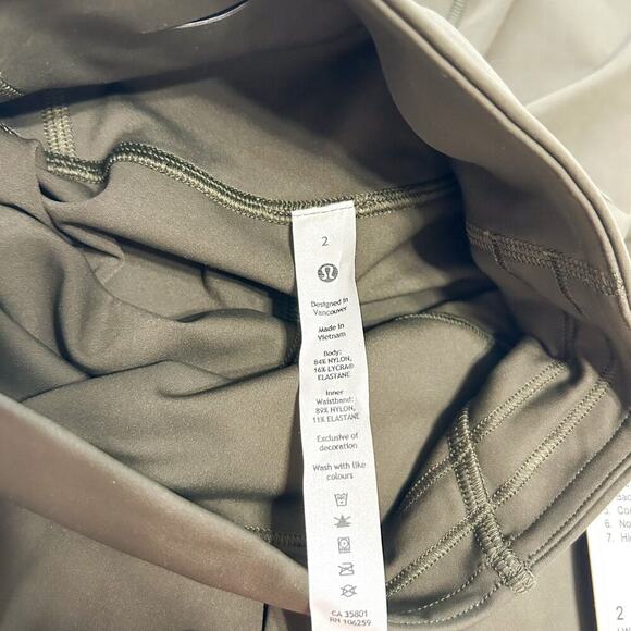 NWT Lululemon Athletica Base Pace HR Tight 28” Leggings Olive Green Size 2 - Picture 5 of 8